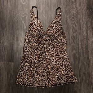 Victoria Secret Swim Cheetah Print Swim Top